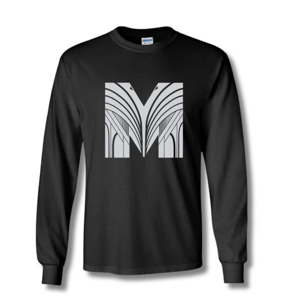 M - Long Sleeve White Wing Logo